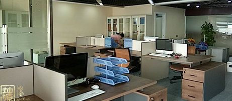 航洋簡單幾何辦公室裝修竣工驗(yàn)收合格，慶祝喬遷之喜