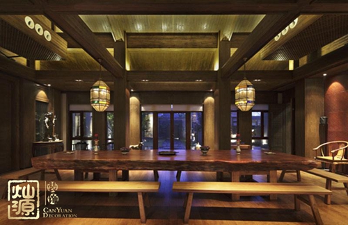 中式餐廳設(shè)計效果圖