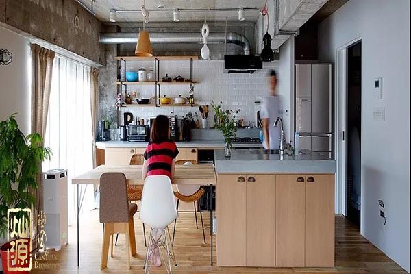 開(kāi)放式廚房裝修實(shí)景圖