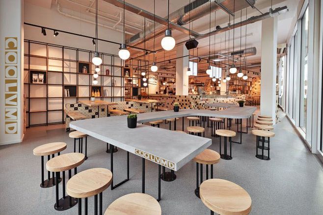 現(xiàn)代奶茶店裝修設(shè)計，金子招牌是“裝”出來的