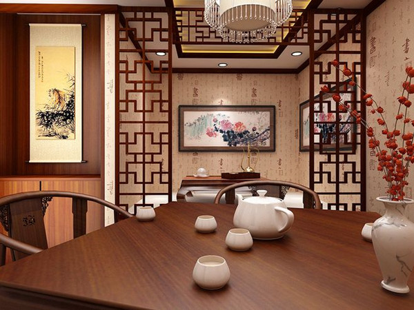 這樣的中式茶館裝修設(shè)計，在家的喝茶變得索然無味