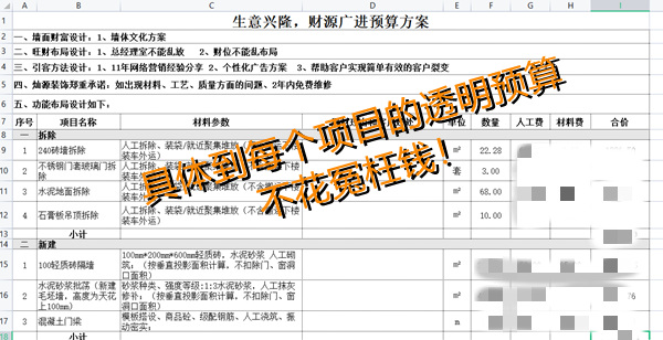 南寧辦公室裝修公司&mdash;燦源裝飾報(bào)價(jià)清單