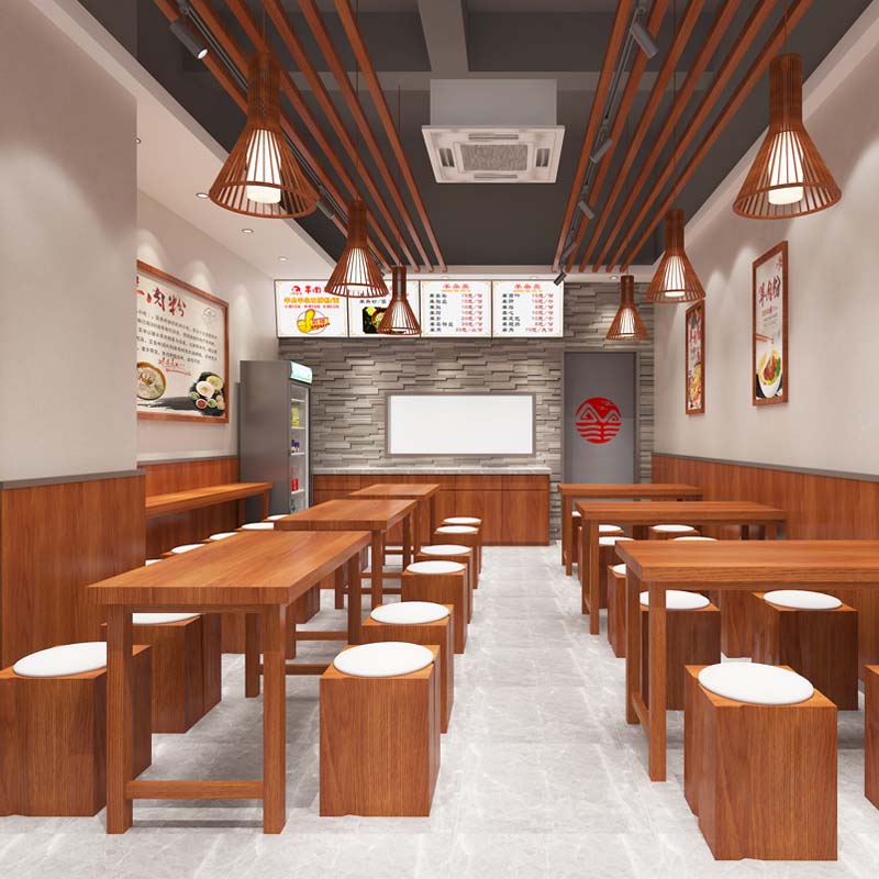 “小平米低成本，成就氛圍感”——瑤家印象羊肉粉店面設(shè)計裝修案例-燦源裝飾