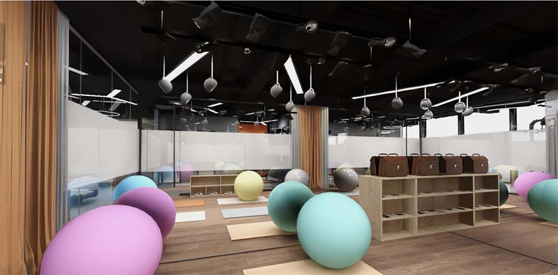 健身會所設(shè)計裝修效果圖&mdash;燦源裝飾